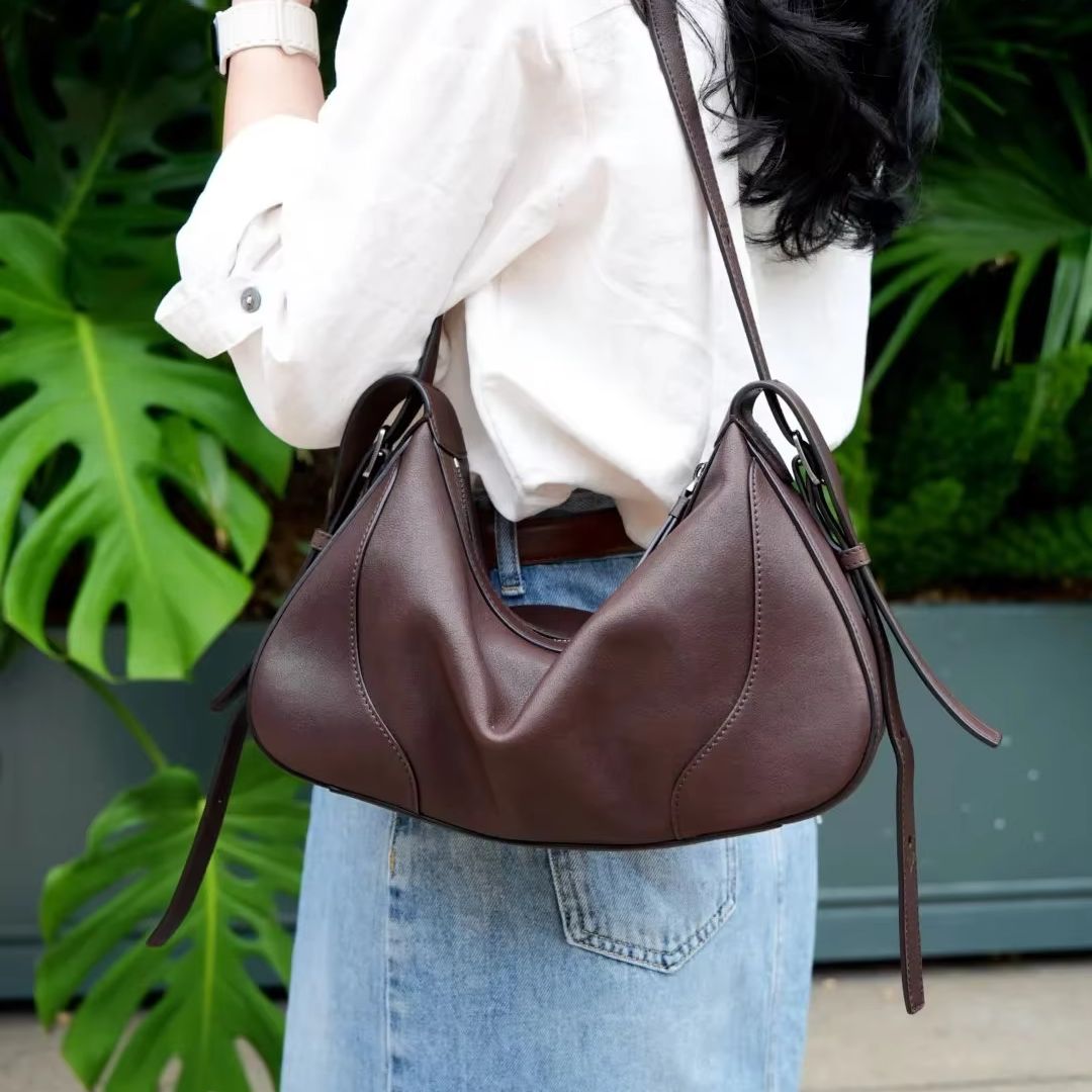 Leather Work Japan - Borsa a Spalla in Pelle Conciata