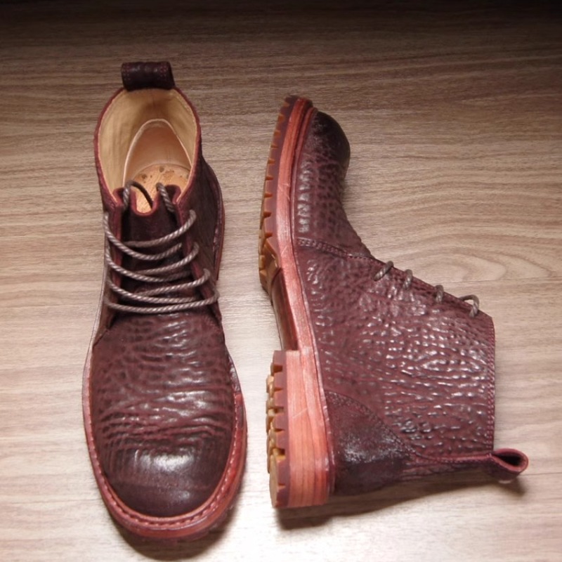 Leather Work Boots - Stivali Chelsea alla Caviglia da Uomo