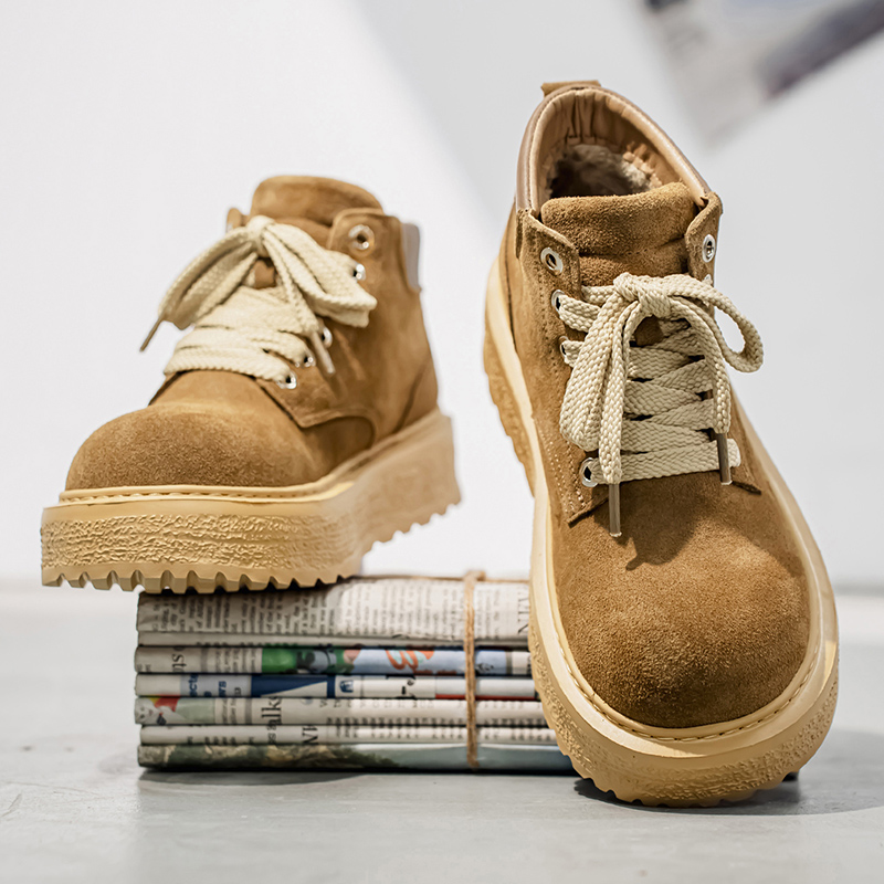 Leather Work Boots - Stivali da uomo in pelle scamosciata
