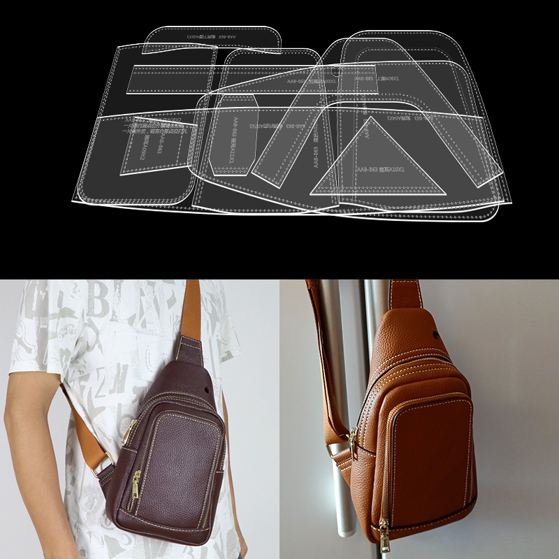 1Set uomo petto borsa stencil  - Leatherwork Patterns recensione e prezzo